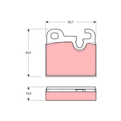 Brake Pad Set TRW GDB259 OE Ref 1 103 209