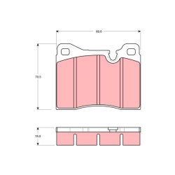 Brake Pad Set TRW GDB261 OE Ref 1 108 853