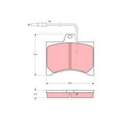 Plaquettes de frein TRW GDB276 pour CITROËN, PEUGEOT OE 75538822