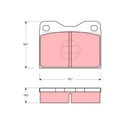 Plaquettes de frein TRW GDB279 pour AUDI, PORSCHE 100, 924 OE 803698151M