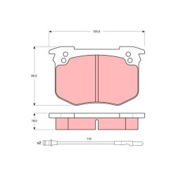 Plaquettes de frein TRW GDB280 pour ALPINE, TALBOT A310, TAGORA OE 6000061026