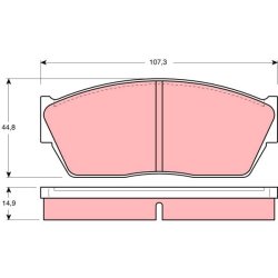Brake Pad Set TRW GDB284 OE Ref 45022-SA0-680