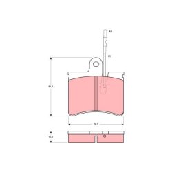 Plaquettes de frein TRW GDB287 pour CITROËN AXEL, GS OE 95552085