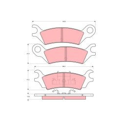 Plaquettes de frein TRW GDB290 pour MAZDA 626, 929 OE H001-26-990C