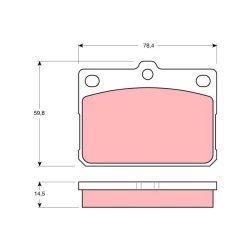 Brake Pad Set TRW GDB295 OE Ref 04491-12141-000