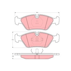 Brake Pad Set TRW GDB298 OE Ref 34 11 2 226 084