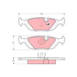 Brake Pad Set TRW GDB299 OE Ref 1 154 398