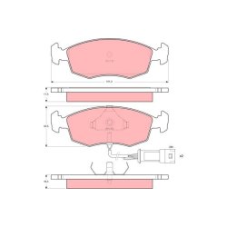 Brake Pad Set TRW GDB301 OE Ref 89GB-2K021-BA