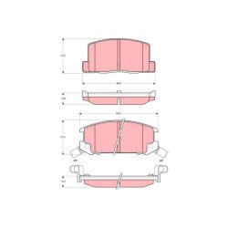 Brake Pad Set TRW GDB3058 OE Ref 04466-17080