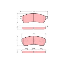 Brake Pad Set TRW GDB3068 OE Ref 26290KC070
