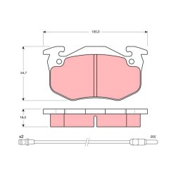 Brake Pad Set TRW GDB308 OE Ref 449128250