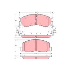 Brake Pad Set TRW GDB3086 OE Ref 04465-28040