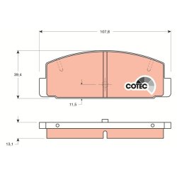 Brake Pad Set TRW GDB3088 OE Ref GJYB2643Z