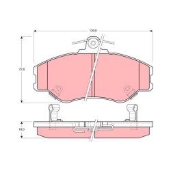 Brake Pad Set TRW GDB3089 OE Ref 58101-43A00