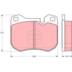 Brake Pad Set TRW GDB309 OE Ref 928 351 951 00