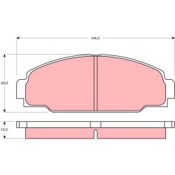 Jeu de plaquettes de frein TRW GDB3090 pour TOYOTA DYNA OE 04491-25010