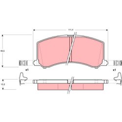 Brake Pad Set TRW GDB3091 OE Ref 55102-61G61-000