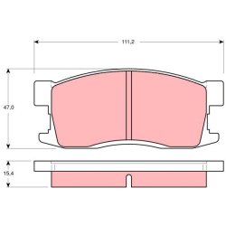 Jeu de plaquettes de frein TRW GDB3094 pour HONDA CIVIC OE 45022-SB6-600