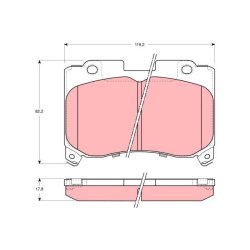 Brake Pad Set TRW GDB3106 OE Ref 04491-2B040