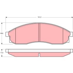 Brake Pad Set TRW GDB3107 OE Ref 41060-89E92