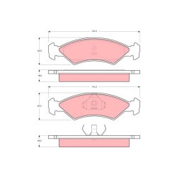 Brake Pad Set TRW GDB311 OE Ref 6132472