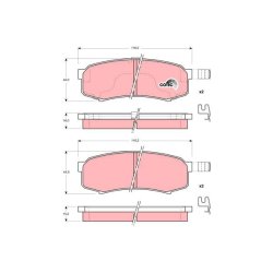 Plaquettes de frein TRW GDB3110 pour LEXUS, MITSUBISHI, TOYOTA OE 04466-60020