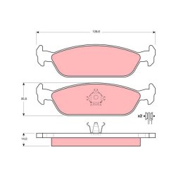 Jeu de plaquettes de frein TRW GDB3112 pour DAIHATSU CHARADE OE 449287702000