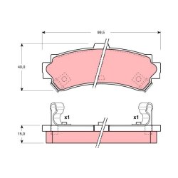 Brake Pad Set TRW GDB3115 OE Ref 44060-0M892