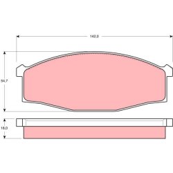 Brake Pad Set TRW GDB3117 OE Ref 41060-25T90