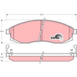 Brake Pad Set TRW GDB3124 OE Ref MR527550