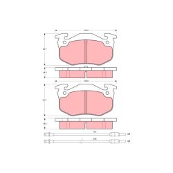 Plaquettes de frein TRW GDB313 pour ALPINE, CITROËN A310, V6, BX OE 95589273