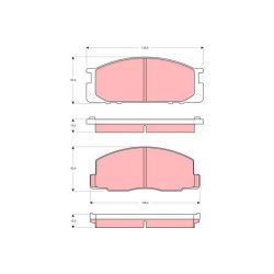 Jeu de plaquettes de frein TRW GDB3130 pour TOYOTA LITEACE, modèle F OE 04465-28140