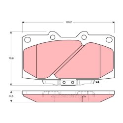 Brake Pad Set TRW GDB3131 OE Ref 41060-74F91