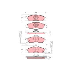 Brake Pad Set TRW GDB3134 OE Ref 4813005100