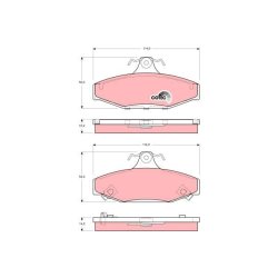 Brake Pad Set TRW GDB3135 OE Ref 4841305000