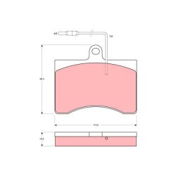 Plaquettes de frein TRW GDB314 pour CITROËN, FIAT C35, 242 OE 75530829