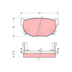 Brake Pad Set TRW GDB3143 OE Ref 44060-01P93