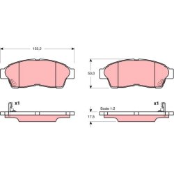 Brake Pad Set TRW GDB3147 OE Ref 04465-20140