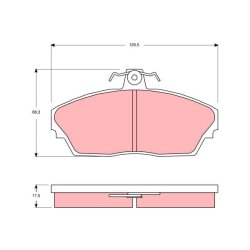 Jeu de plaquettes de frein TRW GDB3148 pour TATA OE TT0029999