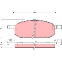Plaquettes de frein TRW GDB3153 pour MAZDA 323 OE B0Y13328ZA