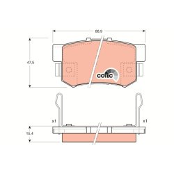 Brake Pad Set TRW GDB3154 OE Ref 43022-SP0-000
