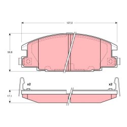 Brake Pad Set TRW GDB3161 OE Ref 8971143000