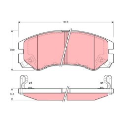 Jeu de plaquettes de frein TRW GDB3162 pour ISUZU, VAUXHALL OE 8971805250