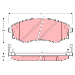 Jeu de plaquettes de frein TRW GDB3169 pour HYUNDAI OE 58101-29A30
