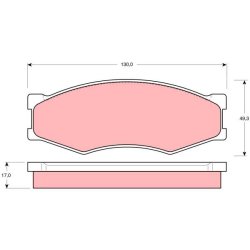 Brake Pad Set TRW GDB318 OE Ref 41060-D4690