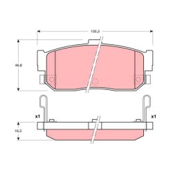 Brake Pad Set TRW GDB3181 OE Ref 44060-31U90