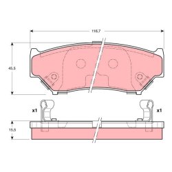 Brake Pad Set TRW GDB3182 OE Ref 5520056870000