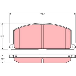 Brake Pad Set TRW GDB3184 OE Ref 04465-16120
