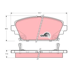 Brake Pad Set TRW GDB3186 OE Ref 45022-S1A-E00