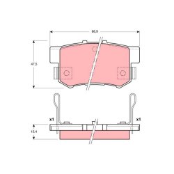 Brake Pad Set TRW GDB3191 OE Ref 43022-SV4-G21
